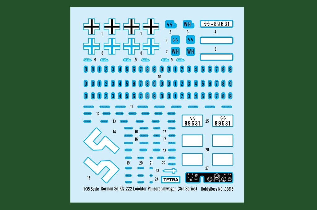 Hobby Boss 83816 German Sd.Kfz.222 Leichter Panzerspahwagen 1/35 – imagen 3