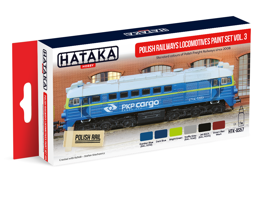 Hataka HTK-AS57 Polish Railways locomotives paint set vol. 3 – obrázek 2