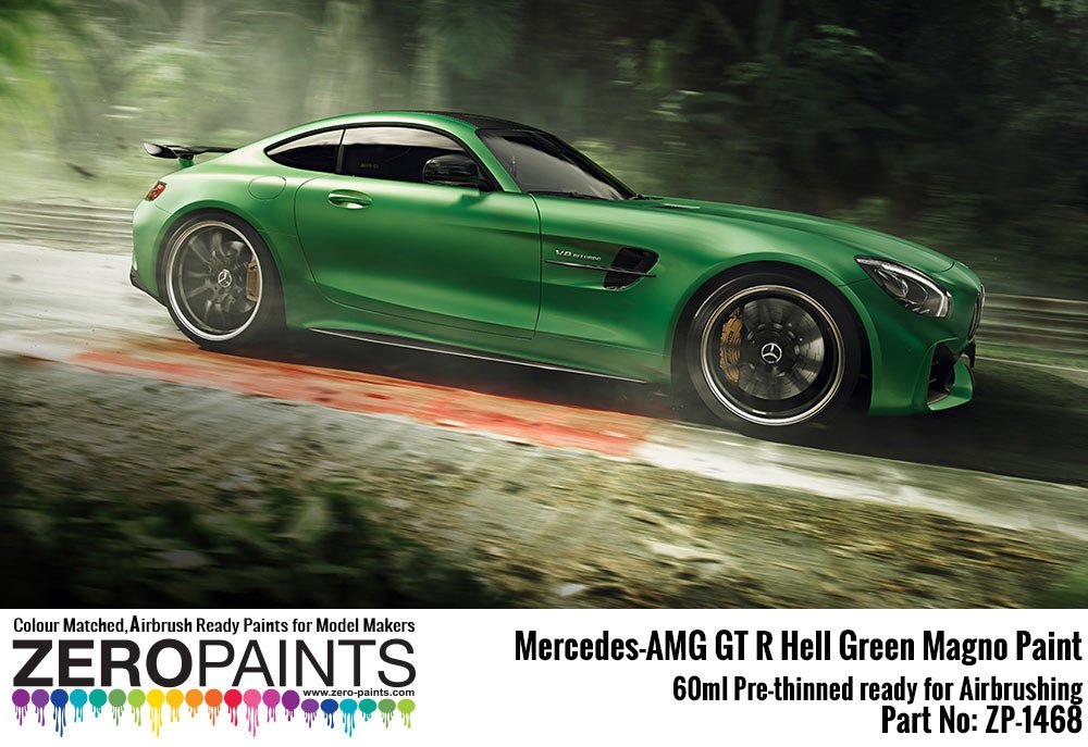 Zero Paints ZP-1468 Mercedes AMG GT R Hell Green (Matt) Paint 60ml – image 3