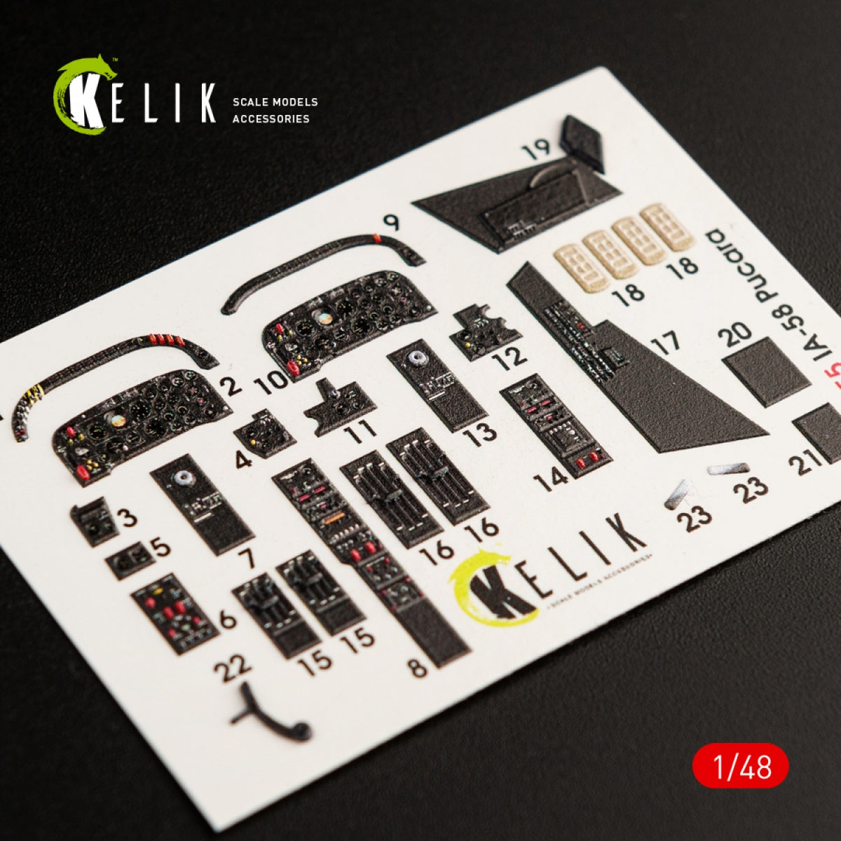 KELIK K48055 IA-58 PUCARA INTERIOR 3D DECALS FOR KINETIC KIT 1/48 – image 2