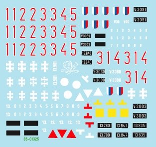 Star Decals 35-C1325 Axis Tank Mix # 7. Czechoslovak and Slovak tanks in WW2. Skoda LT vz. 35, Prague LT 38, PzKpfw 38(t), PzKpfw II Ausf AC, PzKpfw III Ausf N 1/35 – obrázek 2