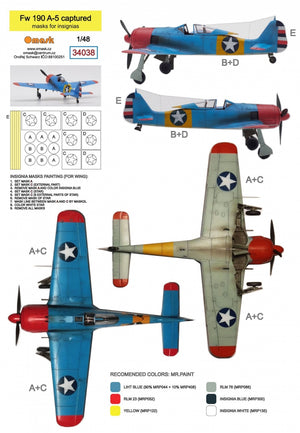 Omask 34038 Fw 190 A-5 Captured 1/48 – image 2