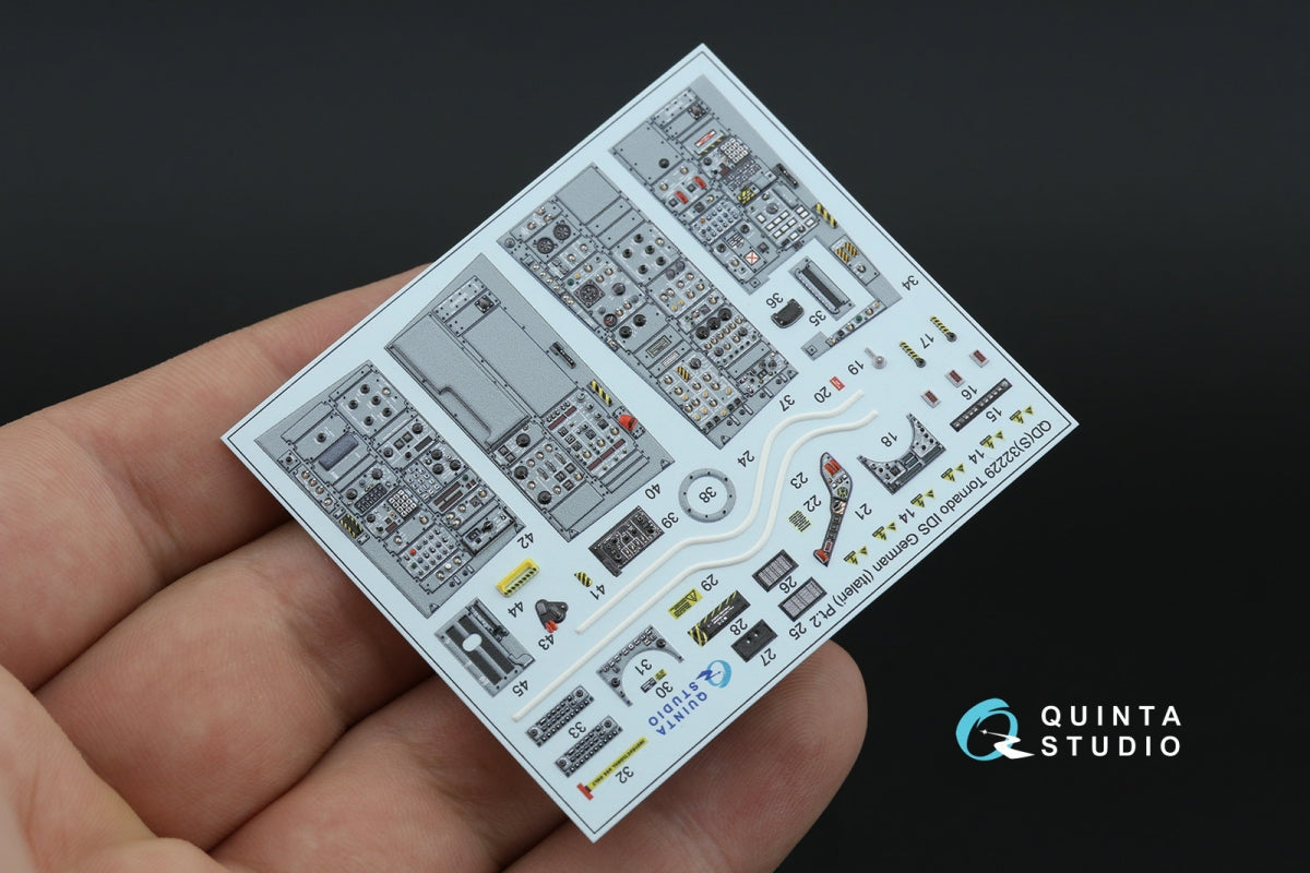 Quinta Studio QDS+32229 Tornado IDS German 3D-Printed &amp;amp; colored Interior on decal paper (Italeri) (Small version) (with 3D-printed resin parts) 1/32 – obrázek 6