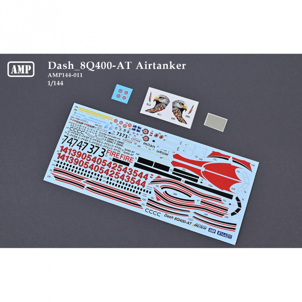 AMP 144011 Dash 8Q400-AT Airtanker - Canadian Short Range Commuter Airliner 1/144 – image 2