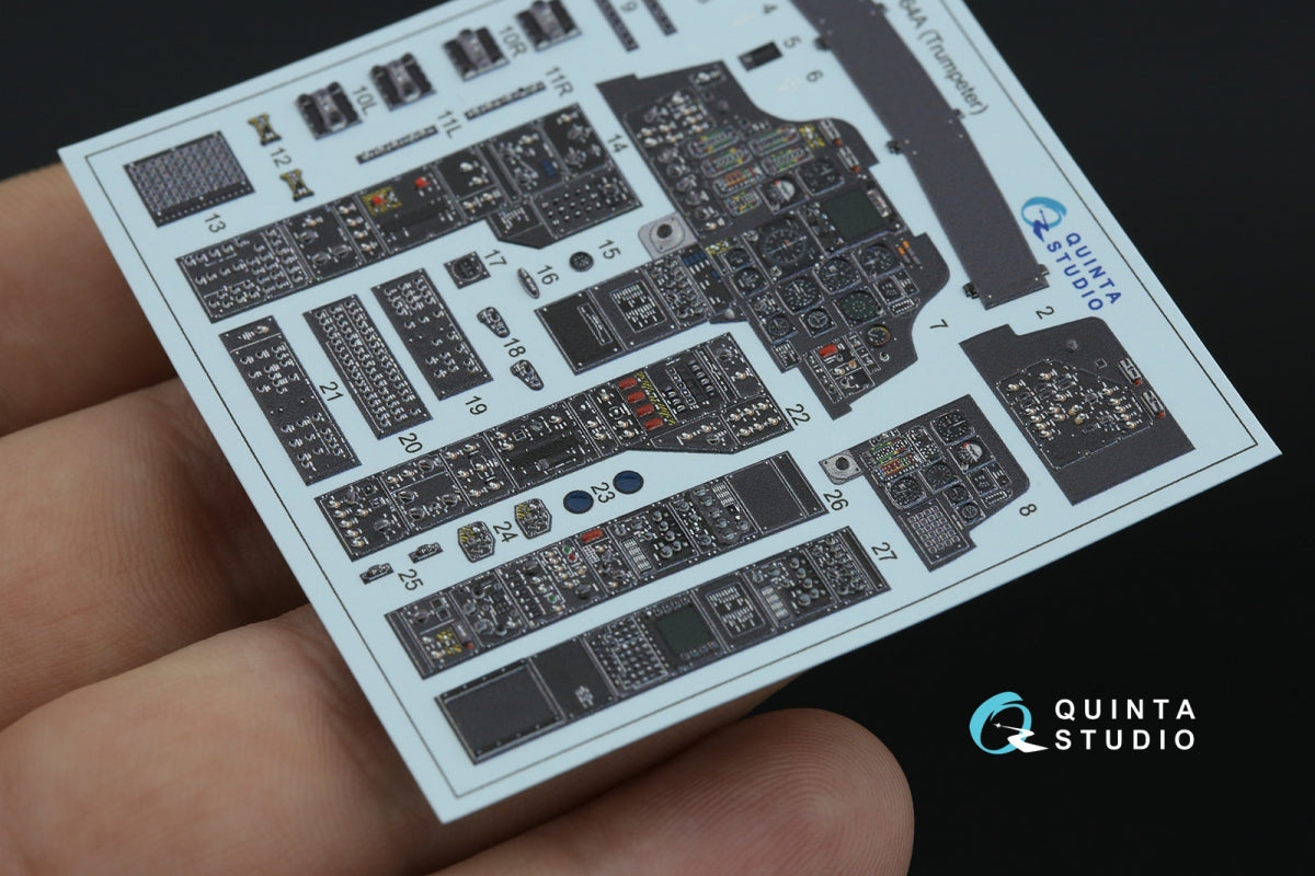 Quinta Studio QDS-35132 AH-64A 3D-Printed colored Interior on decal paper (Trumpeter) (Small version) 1/35 – image 7