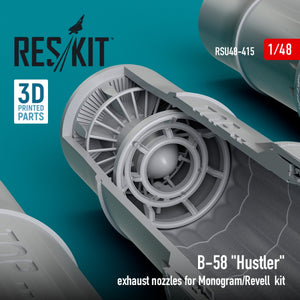 RESKIT RSU48-0415 Buses d&amp;#39;échappement B-58 « Hustler » pour maquette Monogram/Revell (impression 3D) 1/48 – image 2