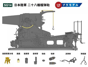 Pit-Road SG14 IJA 28cm Howitzer with Figure 1/72 – imagen 5