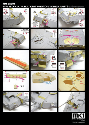MK1 Design MM-35001 ROKA K1A1 DETAIL-UP ETCHED PARTS 1/35 – image 3