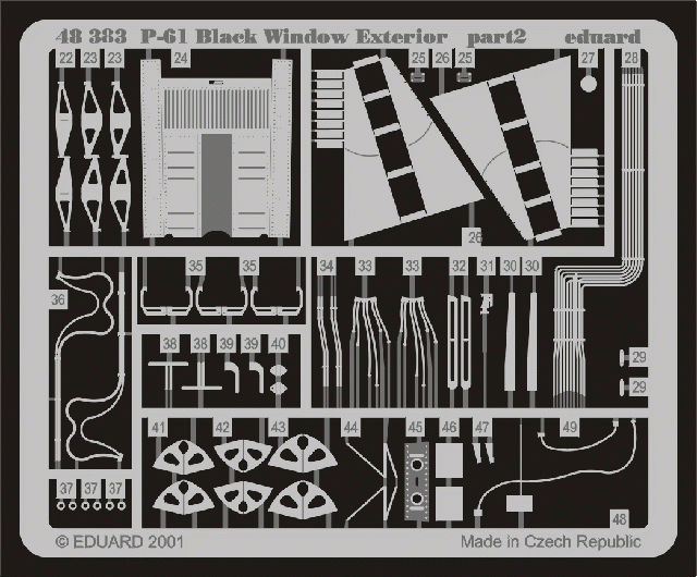 Eduard 48383 P-61 exterior 1/48 (MONOGRAM, REVELL) – immagine 2