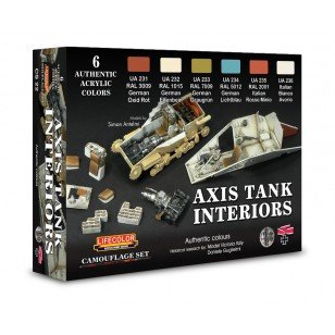 Coffret de peinture acrylique Lifecolor CS22 pour réservoirs intérieurs Axis (6 x 22 ml)