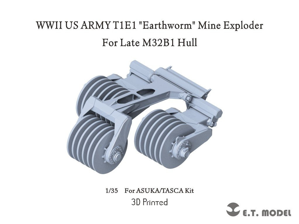ET Model P35-041 WWII US ARMY T1E1 &amp;quot;Earthworm&amp;quot; Mine Exploder (for Late M32B1 Hull) ( 3D Printed ) 1/35
