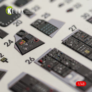 KELIK K48064 F-14D TOMCAT INTERIOR 3D DECALS FOR AMK KIT 1/48 – immagine 6