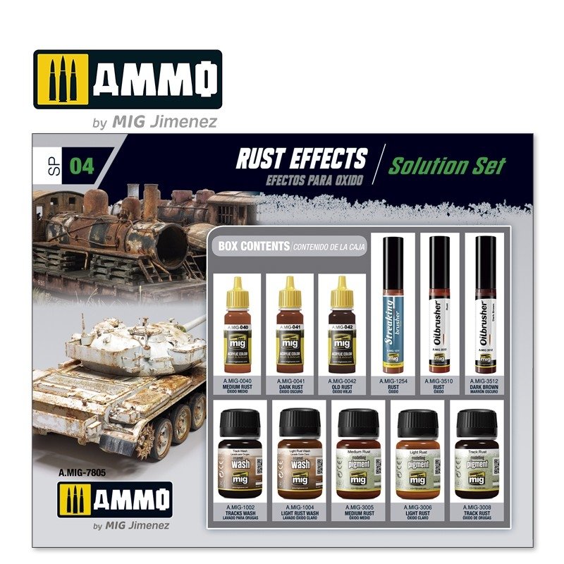 AMMO of Mig Jimenez 7805 RUST EFFECTS. SOLUTION SET – image 2