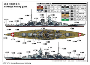 Trumpeter 06737 German Scharnhorst Battleship 1/700 – image 4