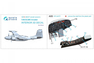 Quinta Studio QDS-48237 B-26K 3D-Printed &amp;amp; colored Interior on decal paper (ICM) (Small version) 1/48 – obrázek 8