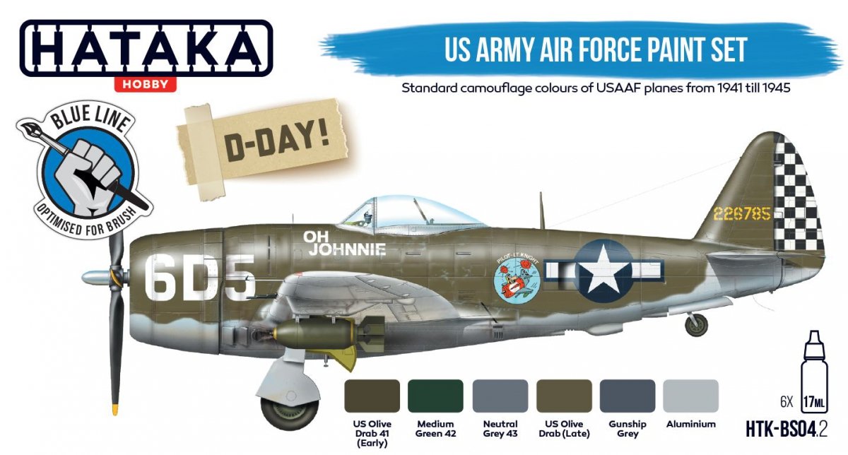 Hataka HTK-BS04.2 - US Army Air Force paint set (6x17ml) – Bild 3