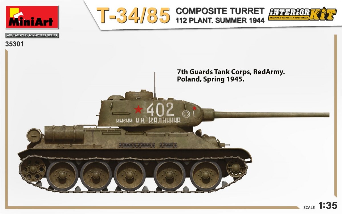 MiniArt 35301 T-34/85 COMPOSITE TURRET. 112 PLANT. SUMMER 1944 INTERIOR KIT 1/35 – Bild 7