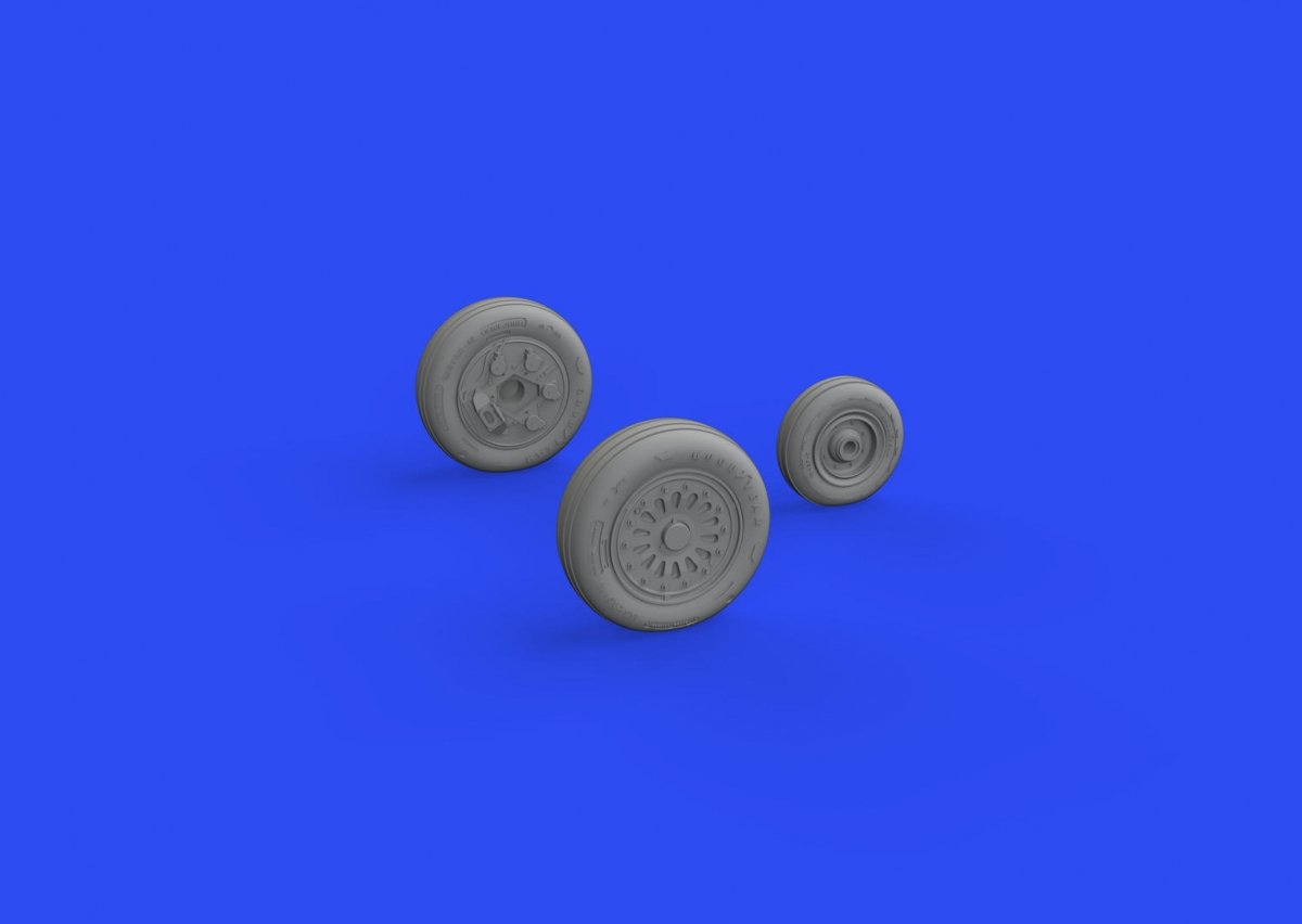 Eduard 648707 F-16 wheels early AMIYA 1/48 – Bild 3
