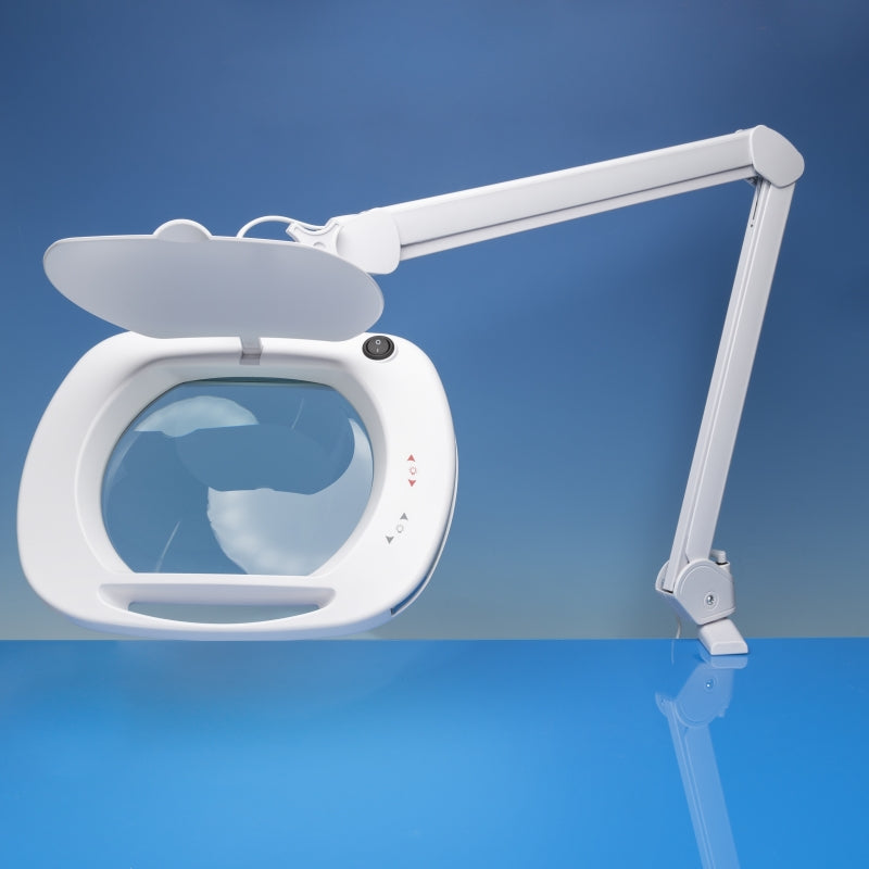 Lightcraft LC9100LED-EU Wide Lens LED Magnifier Lamp with Dual Dimmer
