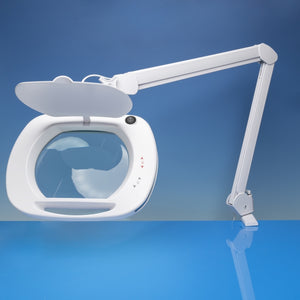 Lightcraft LC9100LED-EU Wide Lens LED Magnifier Lamp with Dual Dimmer
