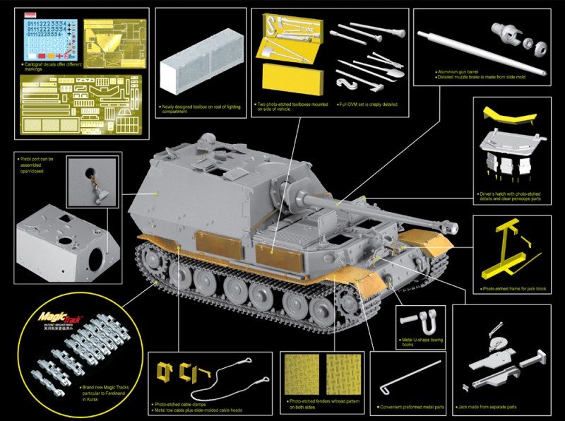 Dragon 6495 Sd.Kfz.184 Ferdinand - Kursk 1943 1/35 – immagine 2