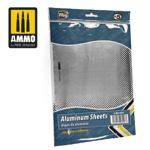 AMMO of Mig Jimenez 8247 ALUMINUM SHEETS 280x195 mm