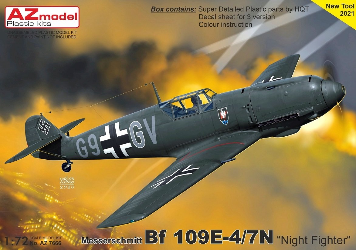 AZ Model AZ7666 Bf 109E-4/7 “Night Fighter” 1/72
