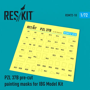 RESKIT RSM72-0010 PZL.37 BI MOOSE - POLISH MEDIUM BOMBER PRE-CUT PAINTING MASKS FOR IBG KIT 1/72