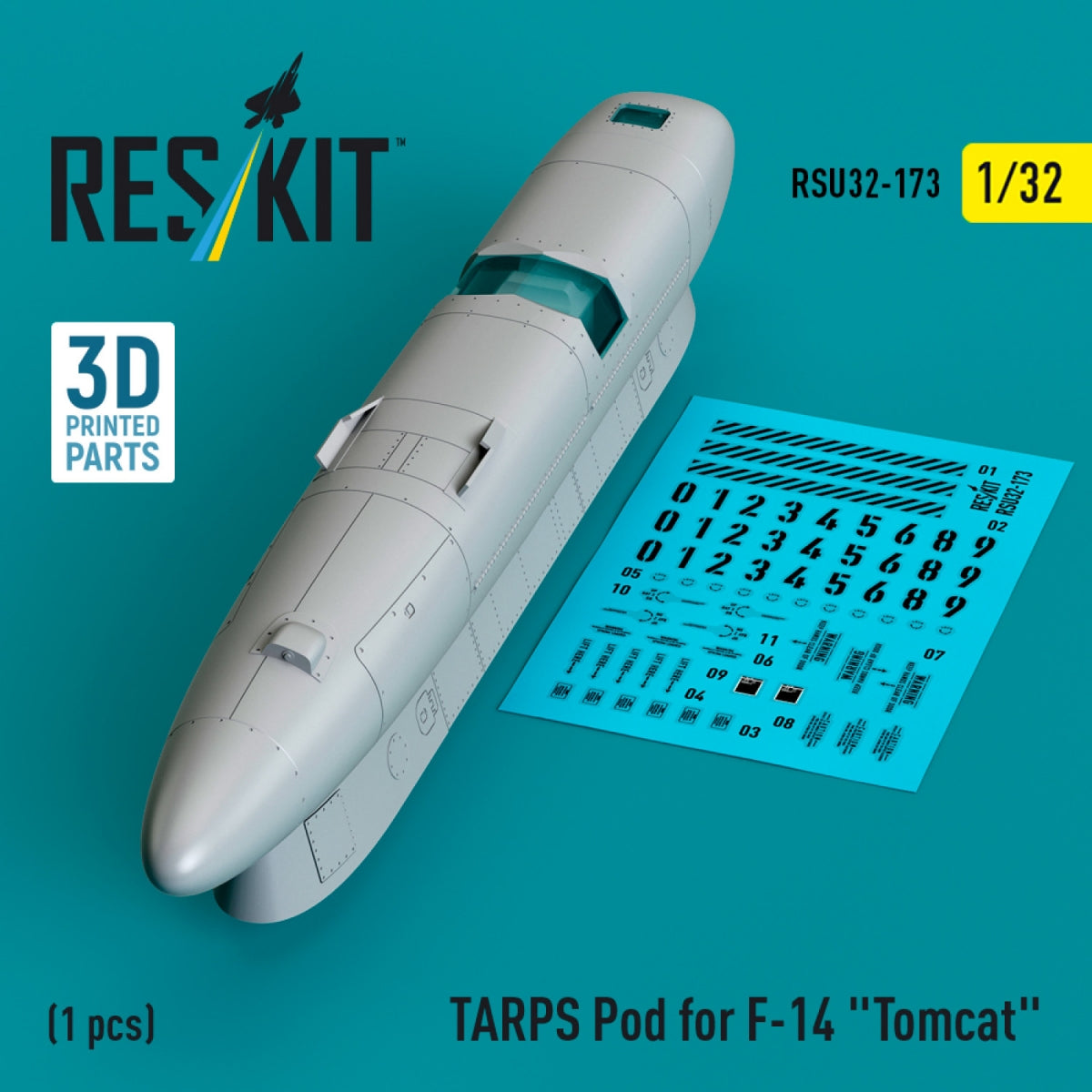 RESKIT RSU32-0173 TARPS pod for F-14 &amp;quot;Tomcat&amp;quot; (1 pcs) (3D printed) 1/32 – Bild 2