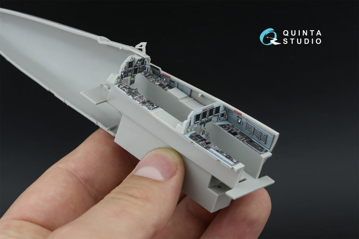 Quinta Studio QD48596 F-15E 3D-Printed &amp;amp; colored Interior on decal paper (Hasegawa) 1/48