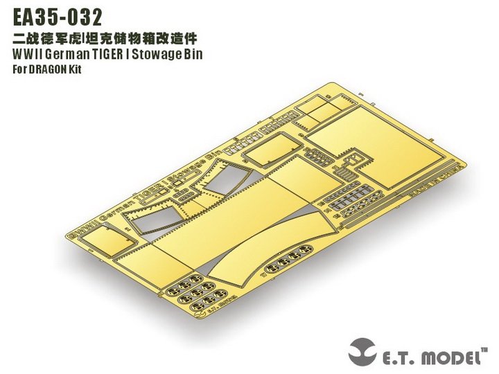 ET Model EA35-032 WWII German TIGER I Stowage Bin 1/35 – obrázek 5