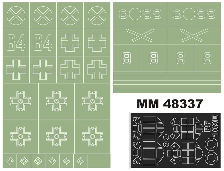 Montex MM48337 Bf 109E AIRFIX 5115A 1/48