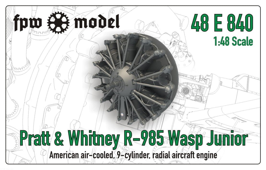 FPW Model 48E840 Pratt &amp; Whitney R-985 Wasp Junior (fix) 1/48