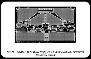 Aber 35176 Sdkfz.181 Pzkpfw.VI (P) vol.2 - Additional set Fenders 1/35 – immagine 2