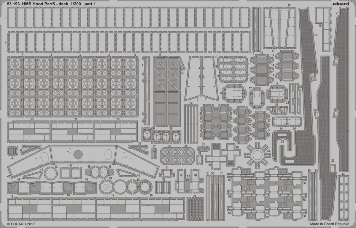 Eduard 53193 HMS Hood pt.5 deck 1/200 TRUMPETER – obrázek 2