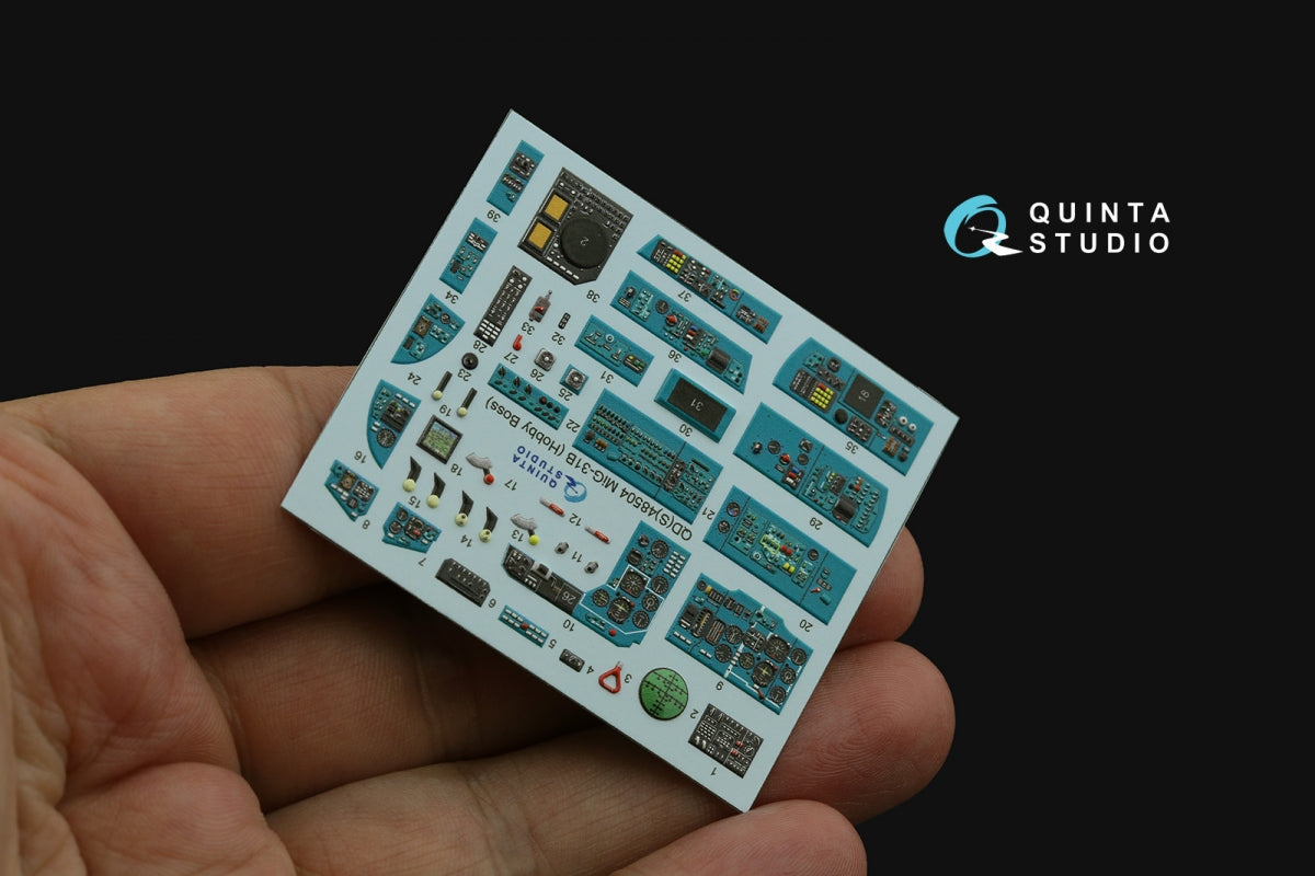 Quinta Studio QD48504 MiG-31B 3D-Printed &amp;amp; colored Interior on decal paper (Hobby Boss) 1/48 – obrázek 5