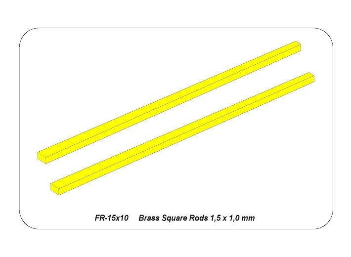 Aber FR15x10 Rectangular brass rods 1.5x1.0 mm length 245mm x 2 / Brass flat rods 1.5x1.0 mm length 245mm x2 pcs. – obrázek 5