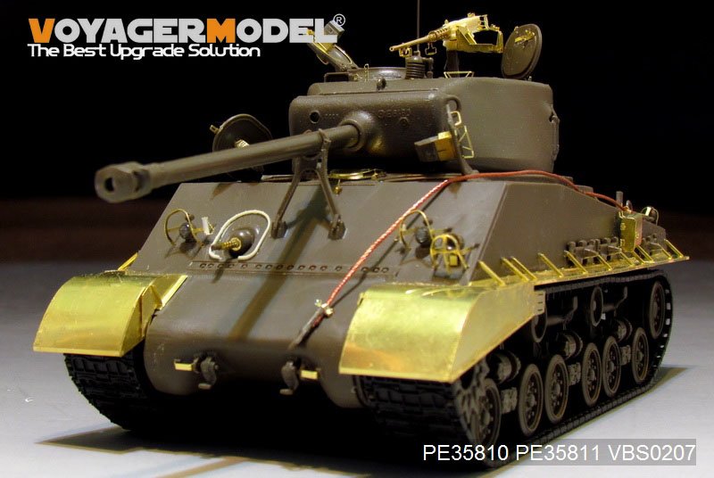 Voyager Model PE35811 WWII US M4A3E8 Sherman Fenders/Track Cover（For TAMIYA 35346) 1/35 – obrázek 2