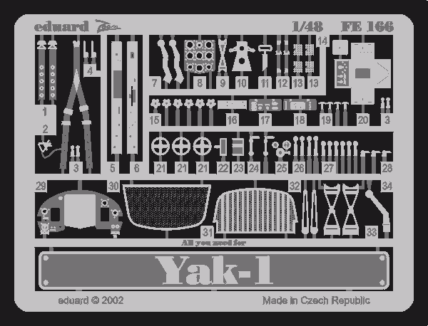 Eduard FE166 YAK-1 ACCURATE MINIATURES 1/48