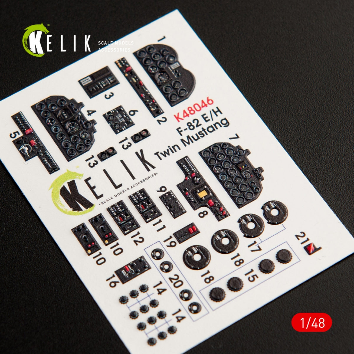 KELIK K48046 F-82 E/H TWIN MUSTANG INTERIOR 3D DECALS FOR MODELSVIT 1/48 – image 2