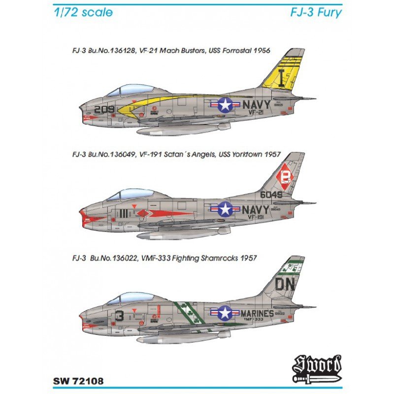 Sword 72108 FJ-3 Fury 1/72 – obrázek 2