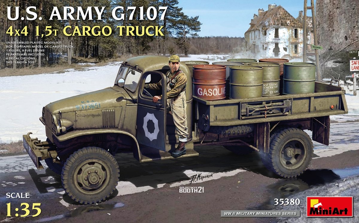 MiniArt 35380 Camion cargo 4x4 1,5 t de l'armée américaine G7107, échelle 1/35