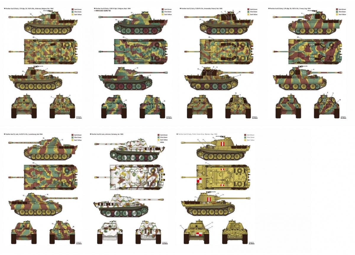 Academy 13529 Pz.Kpfw.V Panther Ausf.G Ver.Early 1/35 – obrázek 7