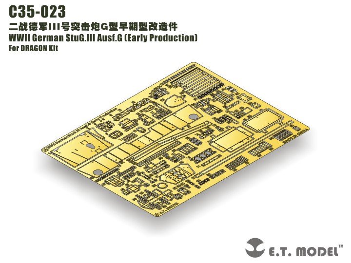 Maquette ET Model C35-023 StuG.III Ausf.G allemand de la Seconde Guerre mondiale (première production) pour kit DRAGON au 1/35