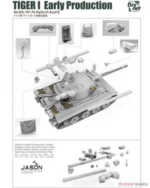 Border Model BT-010 Tiger I Early Production Sd.Kfz.181 Pz.Kpfw.VI Ausf.E 1/35 – obrázek 5