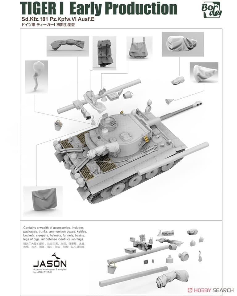 Border Model BT-010 Tiger I Early Production Sd.Kfz.181 Pz.Kpfw.VI Ausf.E 1/35 – obrázek 5