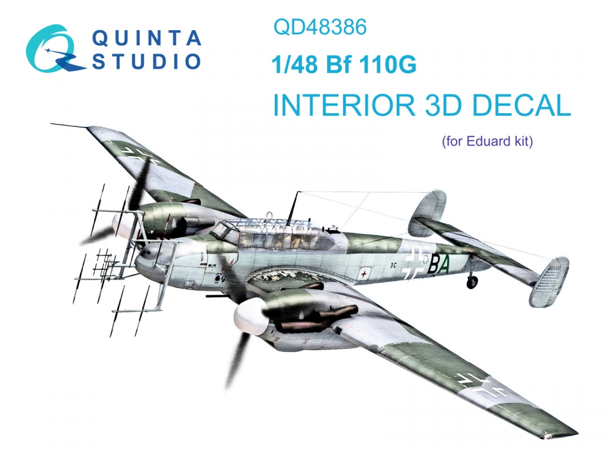 Quinta Studio QD48386 BF 110G 3D-Printed & coloured Interior on decal paper (Eduard) 1/48