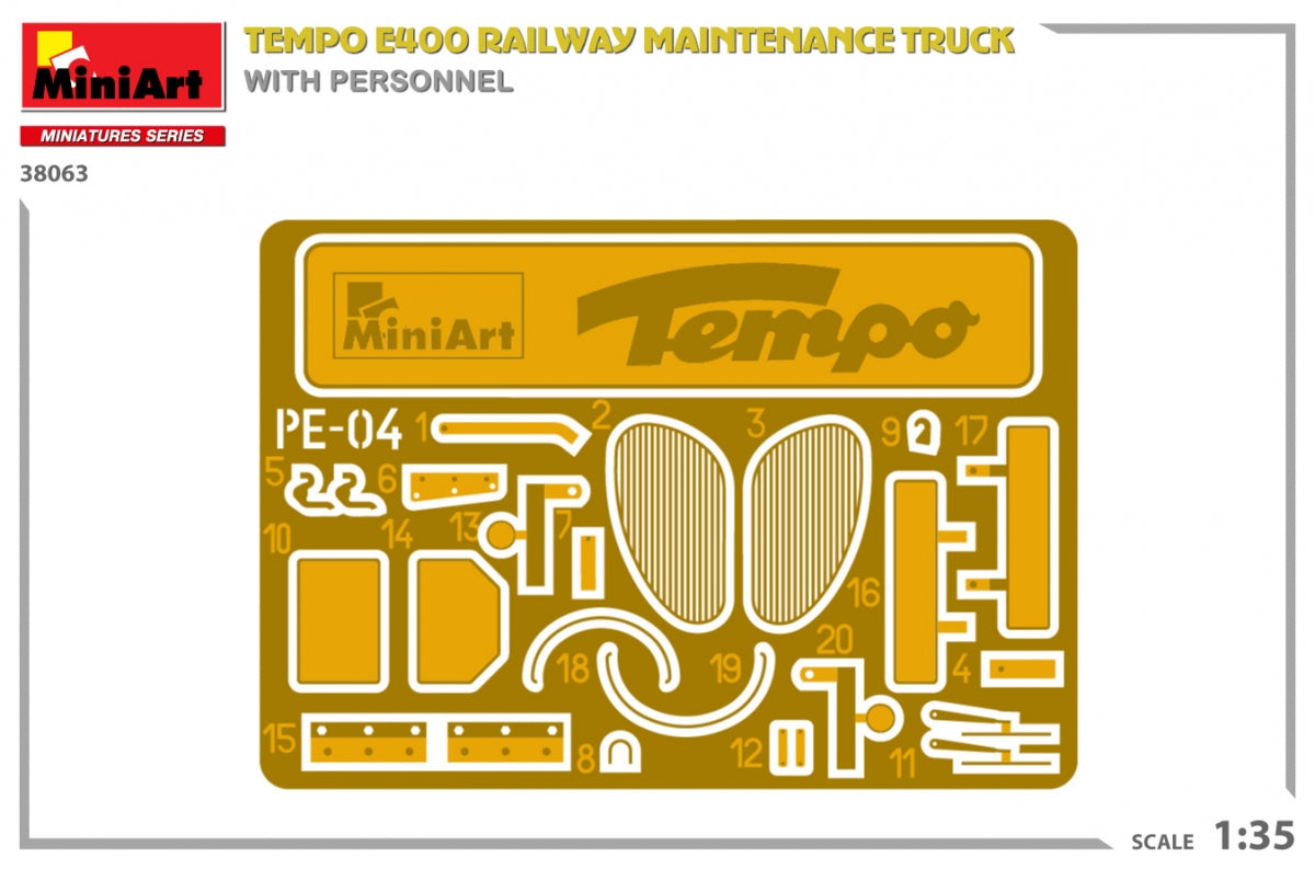 MiniArt 38063 Tempo E400 railway maintenance truck with personnel 1/35 – Bild 2