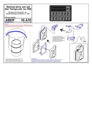 Aber 35A070 German jerry cans (for Tamiya kit no. 186) (1/35) – image 4