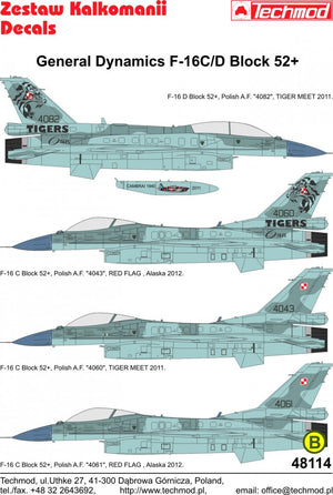 Techmod 48114 F-16C/D 1/48 – obrázek 2